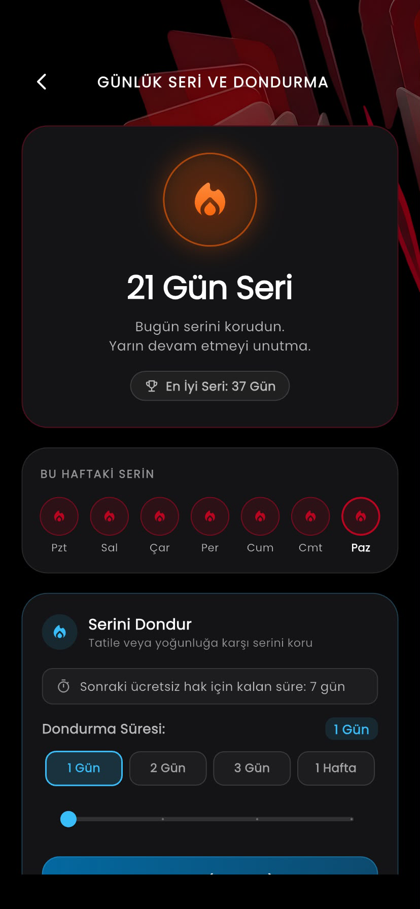 Günlük Seri ve Dondurma